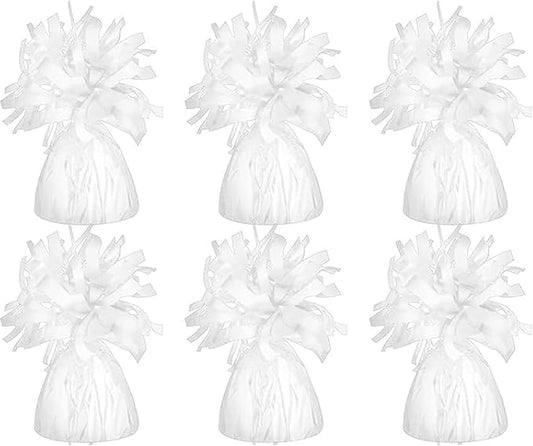 Chochkees White Metallic Balloon Weights, 5.5" Inches by Chochkees