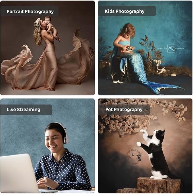 Kate 5x7ft Grey Backdrops for Headshot Portrait Gray Background Old Master - Image 6