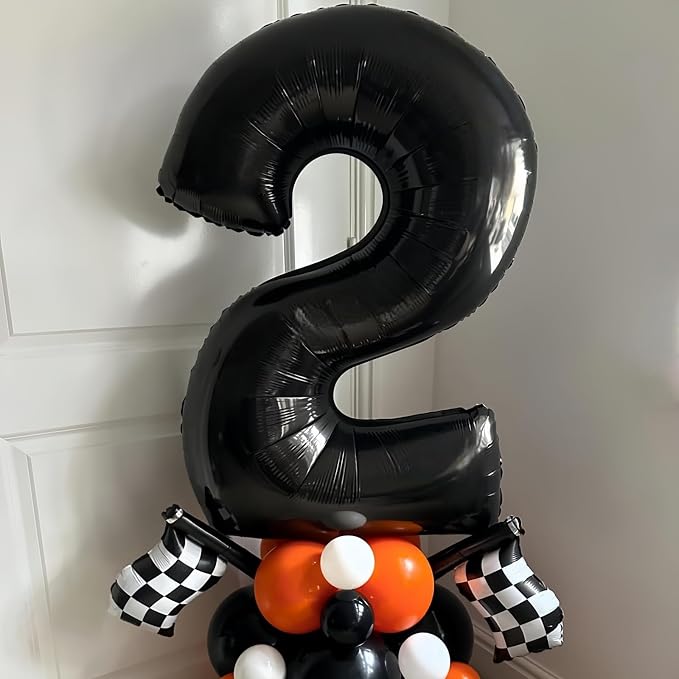 Black 4 Balloon Number, 40 Inch Number 4 Balloon Large Black 4 Foil Mylar - Image 4