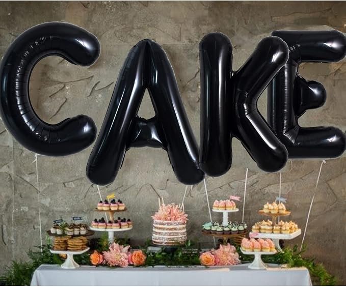 TONIFUL 40 Inch Large Black E Letter Balloon - Image 6
