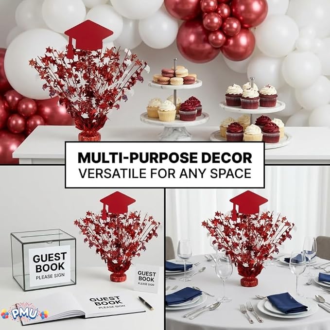 PMU Graduation Centerpieces for Table 2026, Grad Balloon Weight Centerpiece - Image 5