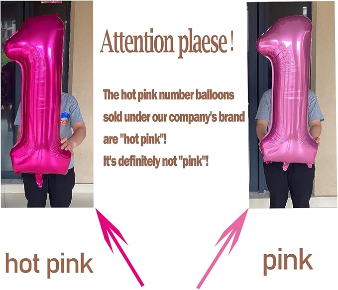Jonhamwelbor 45 Balloons Number Big Giant Jumbo Large Hot Pink 45 Mylar Foil 40 - Image 5