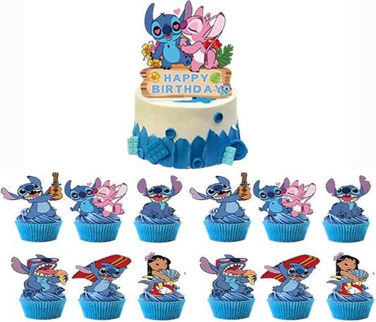 25PCS Cake Toppers Cupcake Toppers Cake Decorations Birthday Party Supplies by Unknown