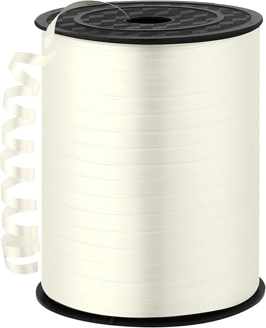 woric 600 Yards Ivory Curling Ribbon 1/5 Inch Cream Balloon String Ribbon | by woric