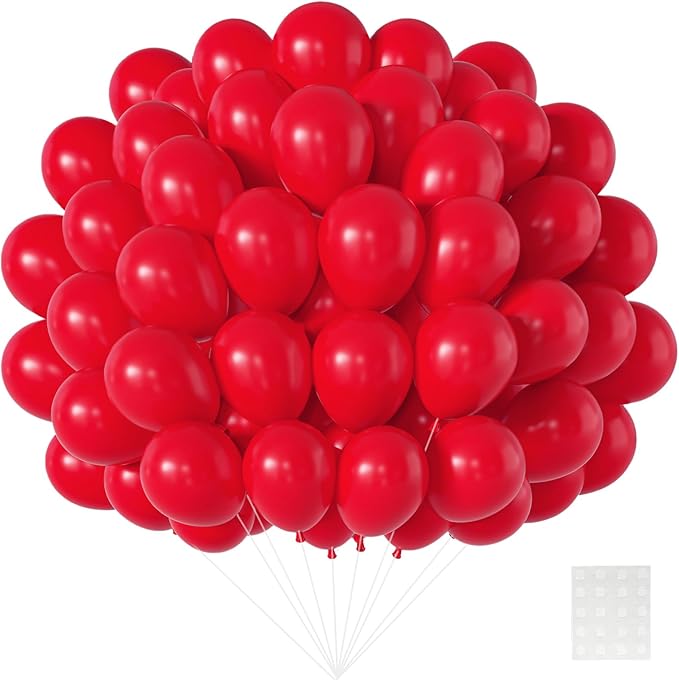 Patimate Red Balloons 150 Pack 5 Inch Matte Red Latex Party Balloons | Birthday by PatimateDirect