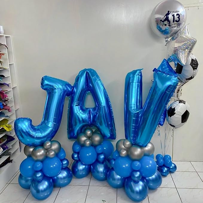 Blue Letter O Balloon, O Balloons Letter - Image 2