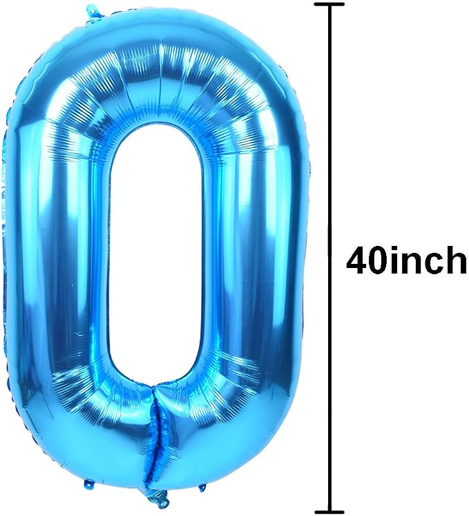 TONIFUL 40 Inch Blue Number 9 Balloons Large Foil 9th Birthday Decorations | - Image 3