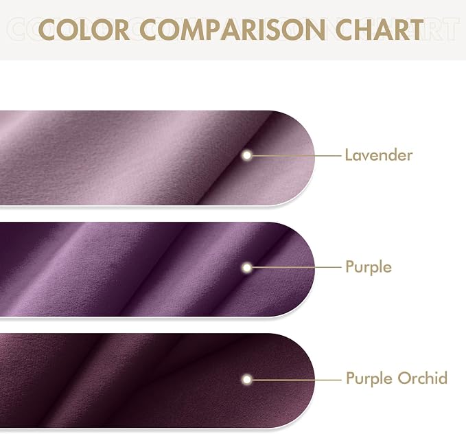 MIULEE Velvet Curtains Lavender 52 x 90 Inch Length Set of 2 | Grommet Drapes - Image 6