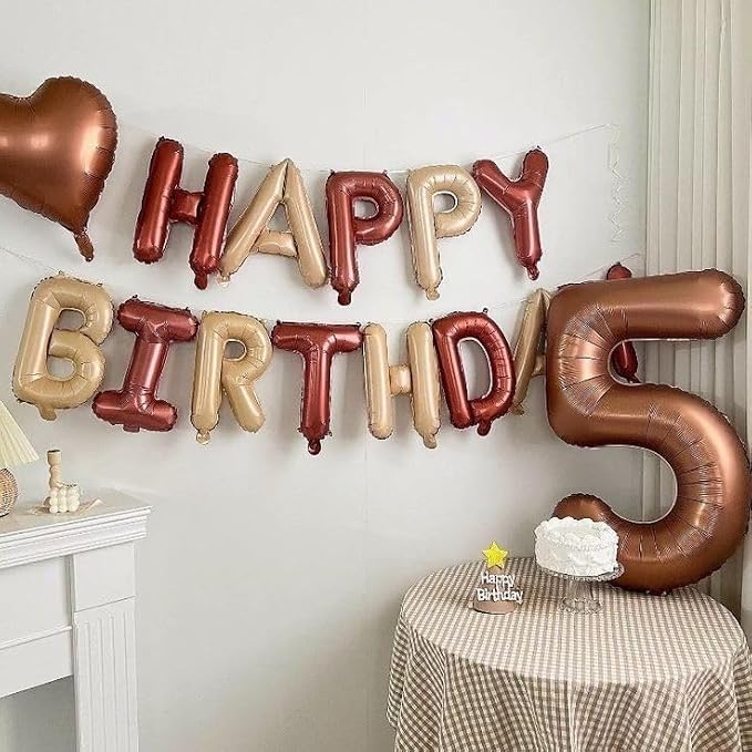 40 Inch Number 7 Balloon, Coffee Brown Birthday Decorations - Image 4