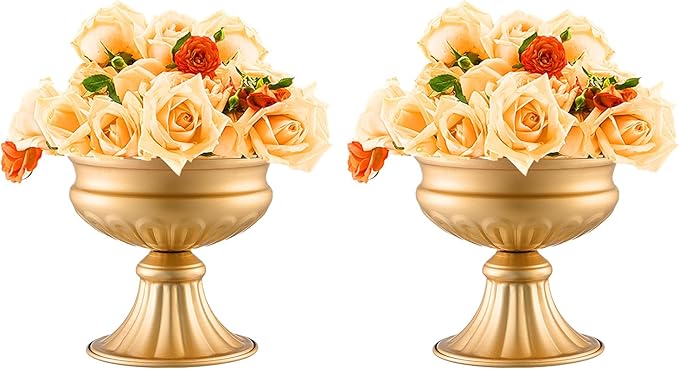 VEVOR 10PCS 16cm/6.3” Tall Wedding Flower Vase, Metal Wedding Centerpiece by VEVOR