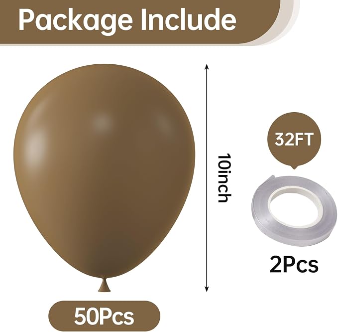 10 Inch Brown Balloons - Image 2