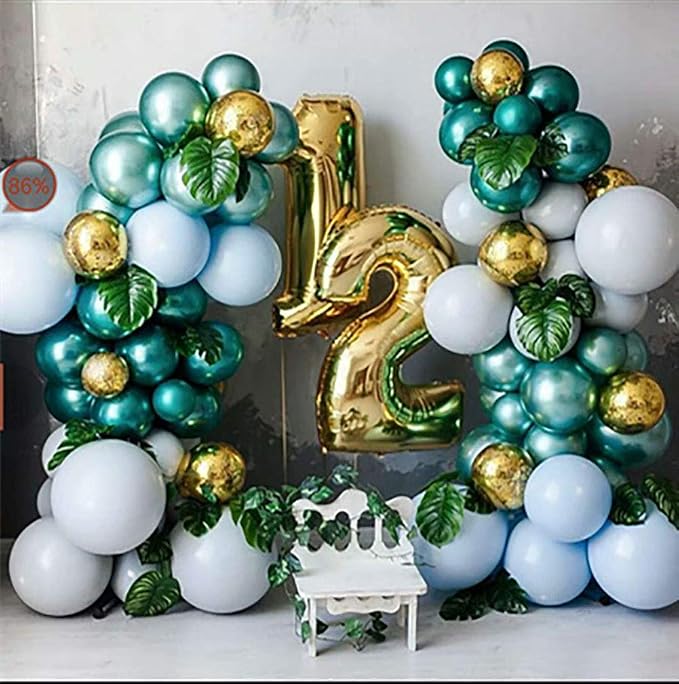 10 Inch Metallic Green Balloons - Image 3
