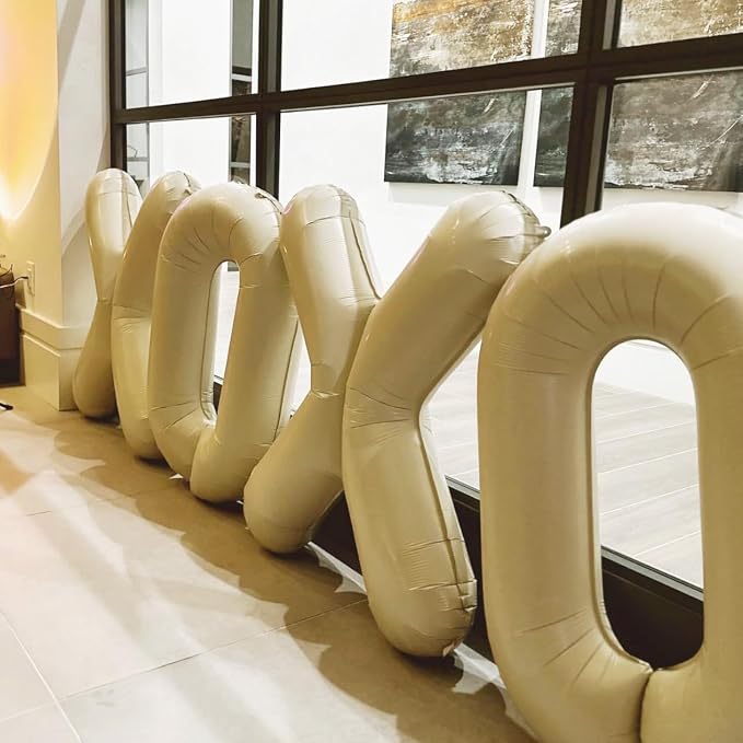 Letter Balloon 40Inch Cream White Big Alphabet Balloons Letter Y | Giant Foil - Image 5