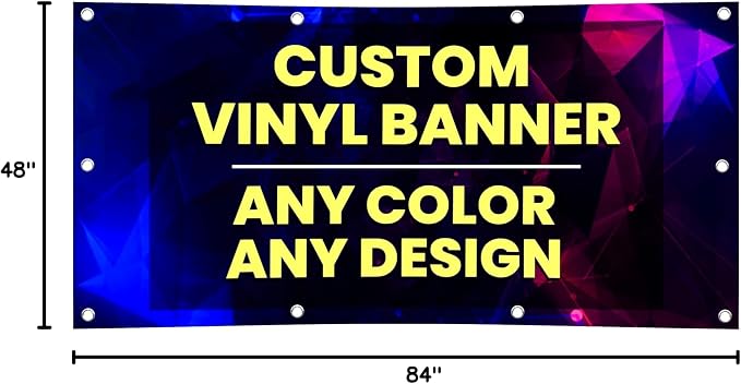 Personalized Custom Vinyl Banner Printing Indoor or Outdoor use Printed - Image 7