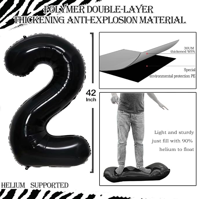 Number 20 Balloons for 20th Birthday Party Decorations, 42 Inch Jumbo Foil - Image 2