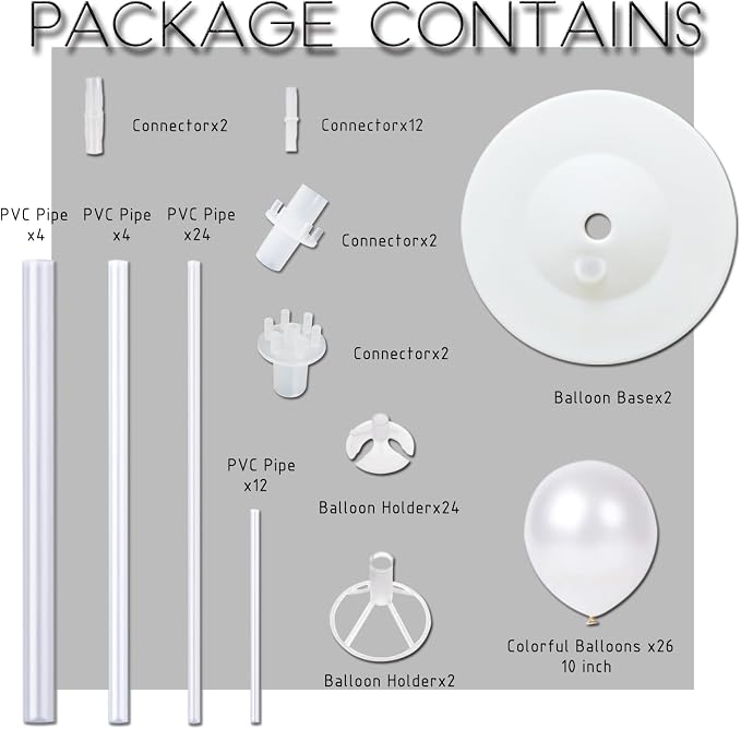 Balloon Column Stand Kit with Balloons, Base and Pole, Balloon Column Kit - Image 2