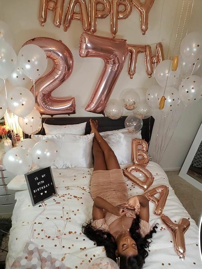 Balloons Number 40 Inch Rose Gold 17 Balloon - Image 4