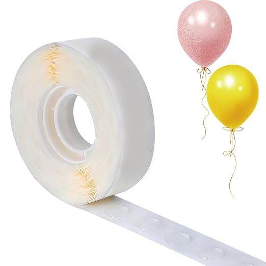 LMJIA 500PC White Balloon Adhesive Dots, Removable Double Sided Adhesive Dots by LMJIA