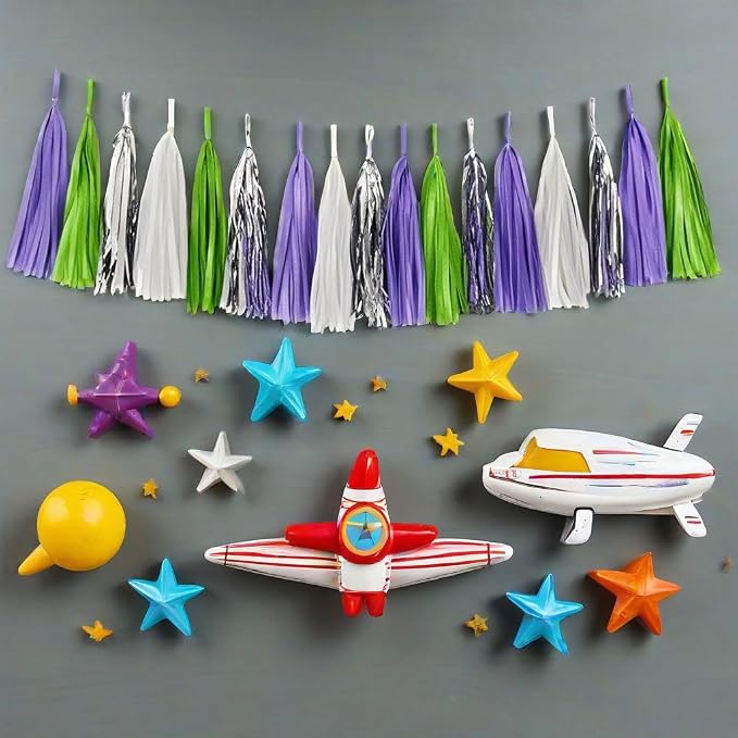 Tissue Paper Tassel Garland Banner, Party Decorations - Image 6
