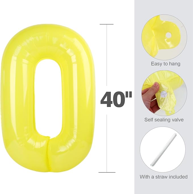 Number Balloons 6 Balloon 40 inch Yellow - Image 5