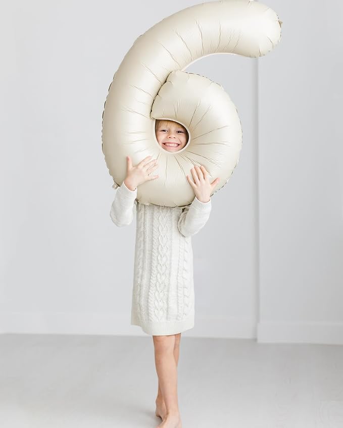 40 Inch Cream Number 3 Balloon Birthday Party Decorations - Image 3