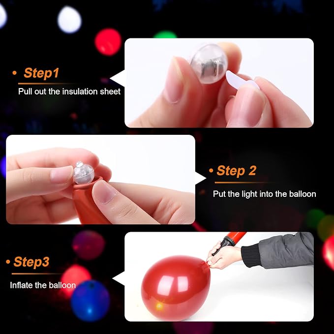 50pcs LED Green Balloon Lights, Round LED Mini Lights - Image 2