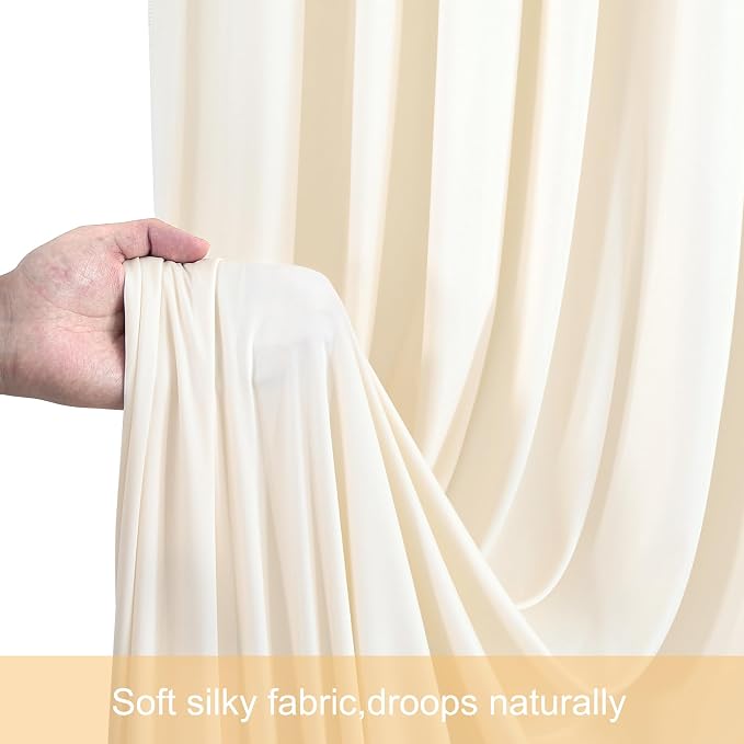 10 Panels Champagne Backdrop Curtains - Image 7
