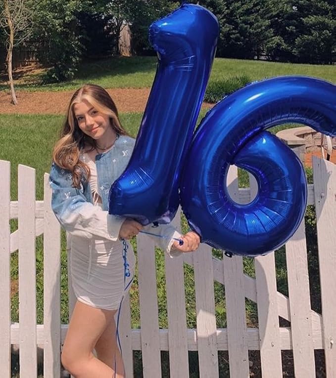 14 Balloon Numbers 40Inch for 14th Year Old Birthday Decorations, Dark Blue | - Image 5
