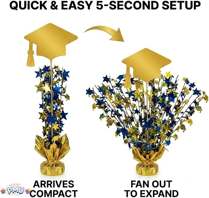 PMU Graduation Centerpieces for Table 2026, Grad Balloon Weight Centerpiece - Image 9