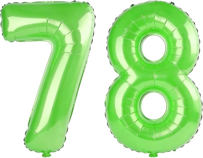 40 Inch Number 78 Balloons for 78th Birthday Party Decorations, 0-100 Fruit by FOBELEC