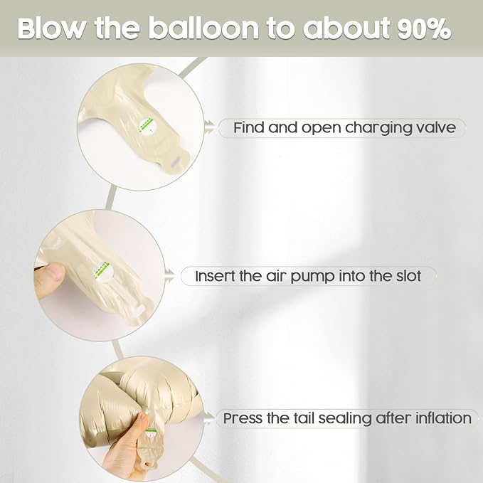6 Balloon - Cream Birthday Number Balloons, 40 Inch Decorations Men Women | - Image 6