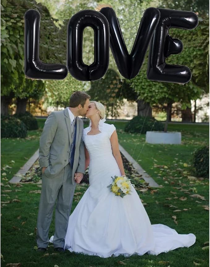 TONIFUL 40 Inch Large Black L Letter Balloon - Image 4