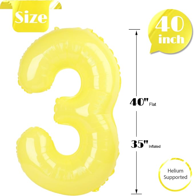 Yellow 3 Balloon - Image 5