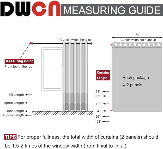 DWCN Ombre Blackout Curtains for Bedroom - Image 8