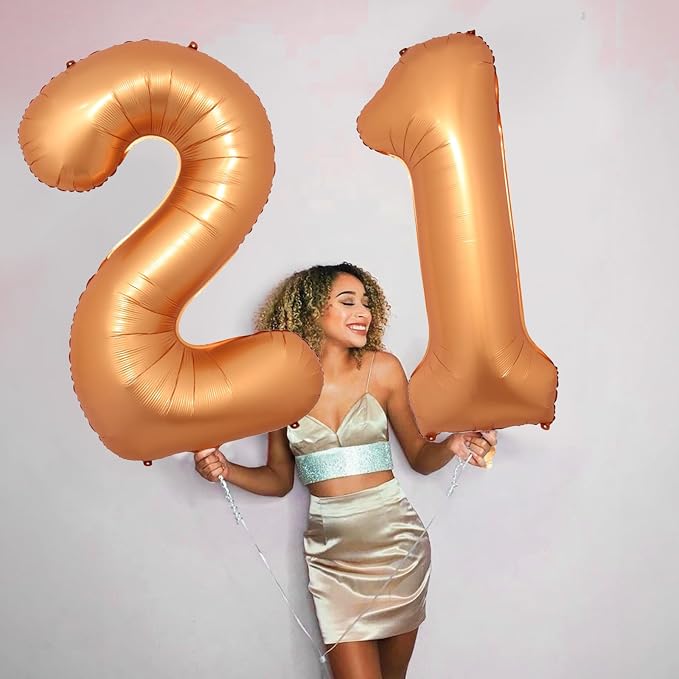 Orange Number 1 Balloon, Large Self Inflating Foil Number Balloons 1 Decor - Image 4