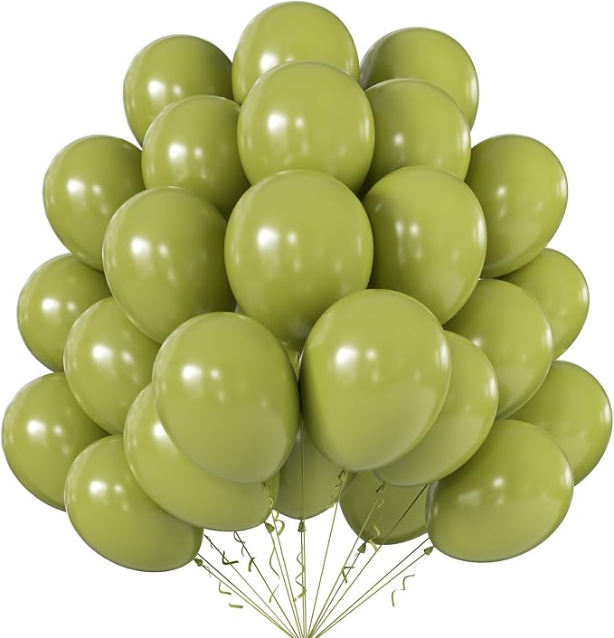 10 Inch Retro Avocado Green Balloons by KALOR