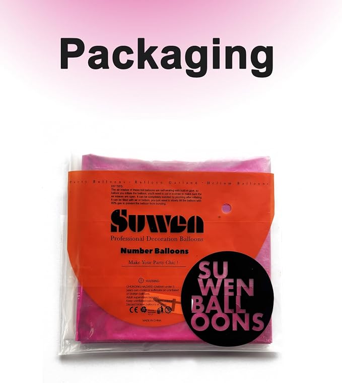 SUWEN 40 Inch Hot Pink Large 0 Balloon Numbers Big Foil Helium Number Balloons - Image 6