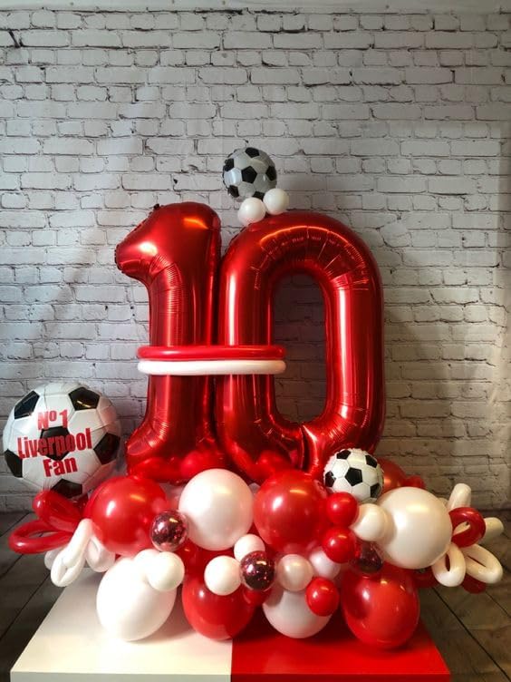 Red 13 Balloon - Number Balloon 40 Inch, 13th Red Birthday Decorations | Large - Image 3