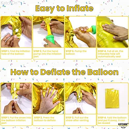 KatchOn Gold Number 6 Balloon 40 Inch, 6th Birthday Balloon | 6th Birthday - Image 3