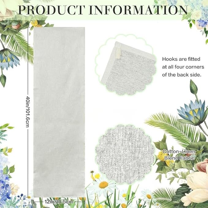 Wedding Welcome Sign Banner Personalized Custom Name Linen Fabric Wedding - Image 4