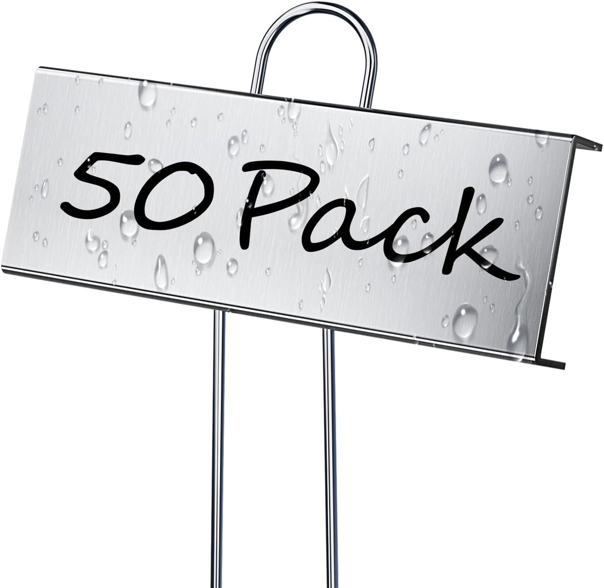 50 Pack Metal Plant Labels for Outdoor Garden Waterproof Plant Markers, Labels Garden Markers for Seedlings Herbs Vegetable Greenhouse Gifts, with Pen