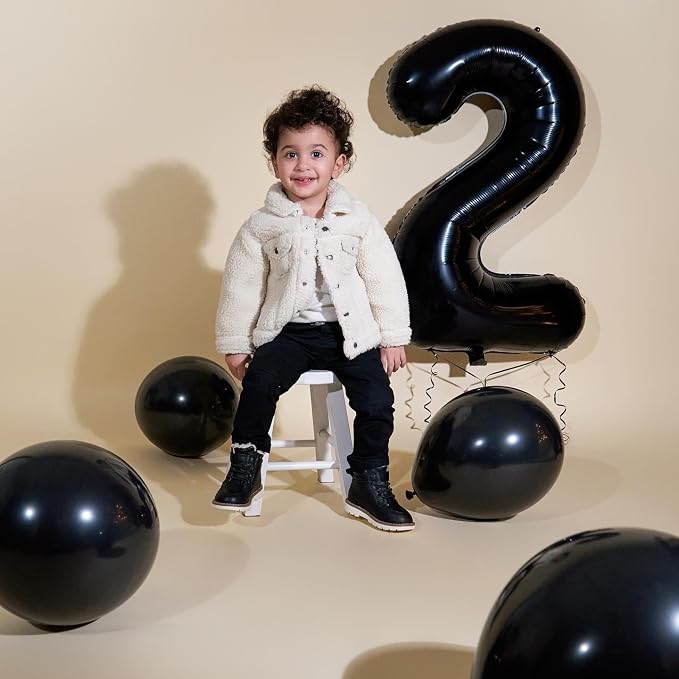 Black Number 4 Balloon 40 Inch - Image 8