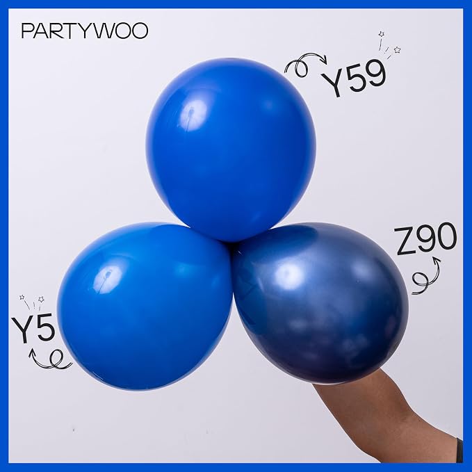 PartyWoo Navy Blue Star Spike Balloon Arch Kit 110pcs Different Sizes | 18 12 - Image 3