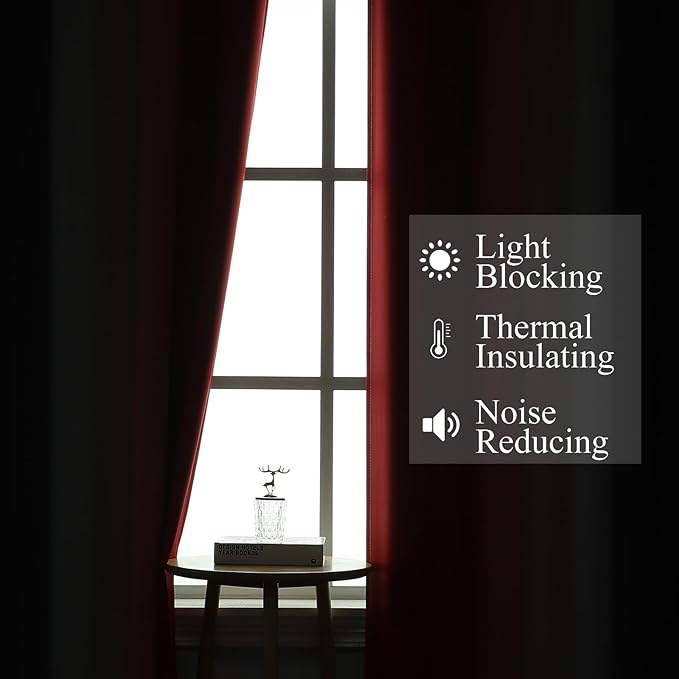 Red and Black Blackout Curtains - Image 3
