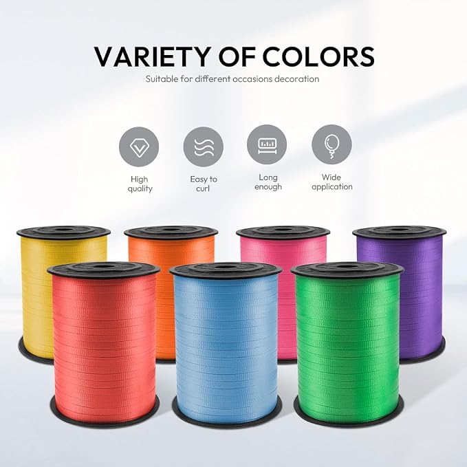 500 Yards Curling Ribbon Pink, 1/5" Wide Crimped Pink Curling Ribbons - Image 5