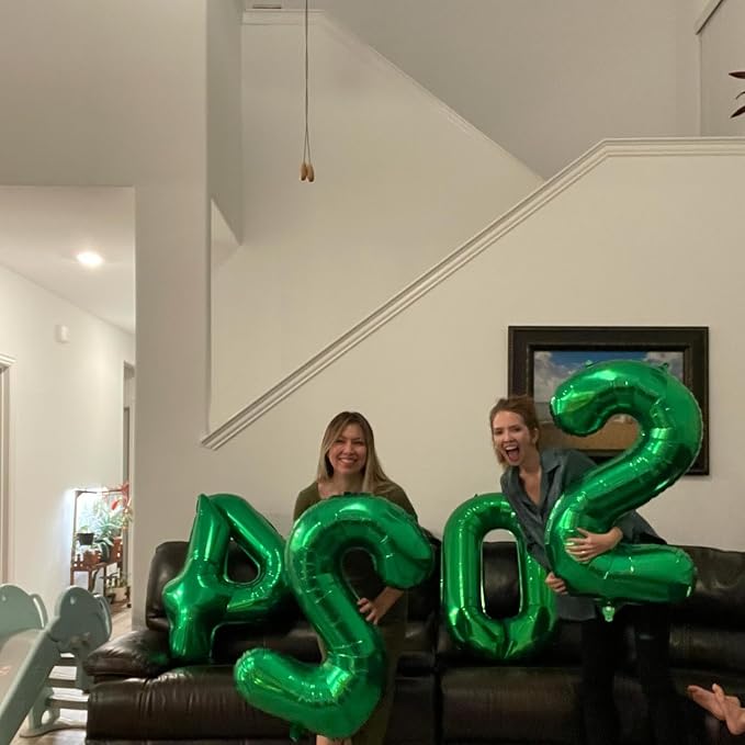 Green Number 60 Balloon 40 Inch, 60th Birthday Party Decorations Men Women | - Image 4