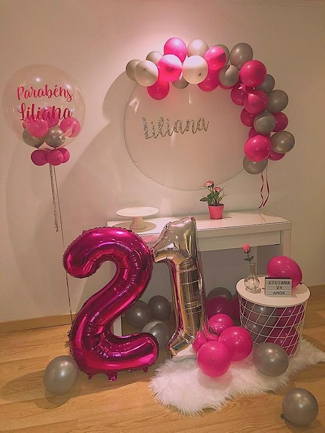 Hot Pink 18 Balloon - Image 9