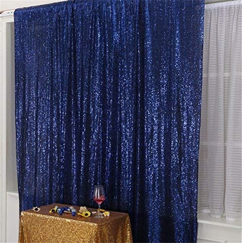 Eternal Beauty Navy Blue 3mm Sequin Backdrop 6x8 Ft - Image 8