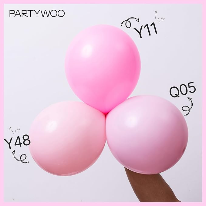PartyWoo Baby Pink Balloons 100pcs Pastel Pale Pink Color 12 Inch | Balloons - Image 4