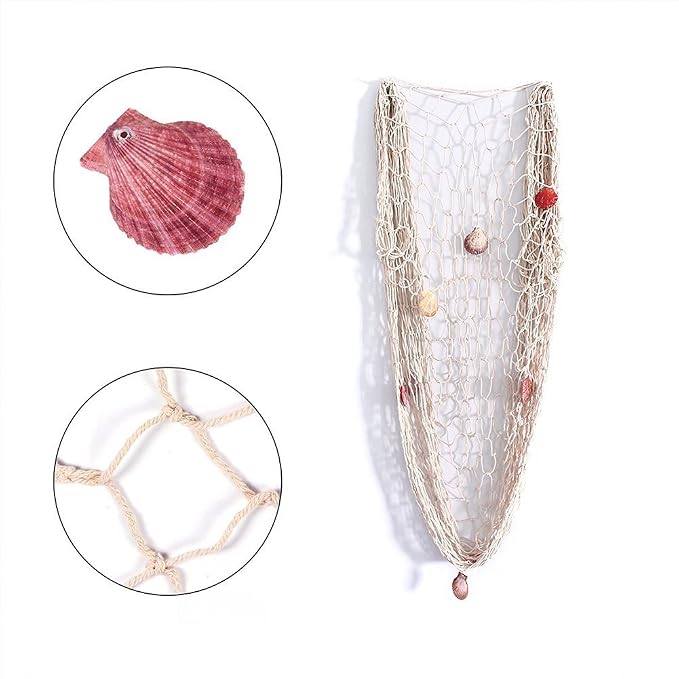 Rosoz Nature Fish Net Wall Decoration - Image 3